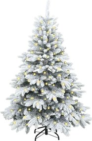 vidaXL Τεχνητό Χριστουγεννιάτικο Δέντρο Λευκό 150 cm ΠΕ και PVC