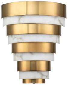 Απλίκα Φωτιστικό Τοίχου LED 12W Ορείχαλκος Echelon QN-ECHELON-W Quintiesse Elstead Lighting-QN-ECHELON-W-Ορείχαλκος QN-ECHELON-W