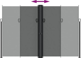 vidaXL Σκίαστρο Πλαϊνό Συρόμενο Ανθρακί 220 x 1000 εκ.