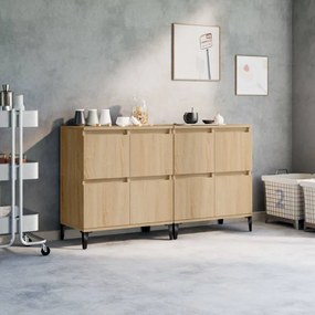 vidaXL Ντουλάπια 2 τεμ. Sonoma Δρυς 60x35x70 εκ. Επεξεργασμένο Ξύλο