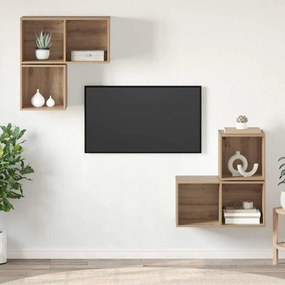 vidaXL Σετ επίπλου τηλεόρασης 4 pcs Artisan Oak Επεξεργασμένο ξύλο