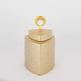 ΒΑΖΟ ΚΕΡΑΜΙΚΟ ΧΡΥΣΟ 14.5x14.5x22.5cm|752-20115