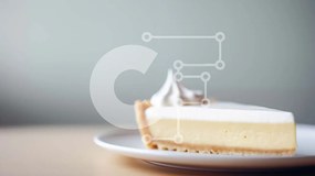 Intra Συλλεκτικό Ξύλινο Παζλ Plywood  4mm - Νόστιμη φέτα cheesecake σε ένα άσπρο πιάτο Σε Ξύλινο Κουτί - Διαστάσεις: 10x10 cm – 25 κομμάτια