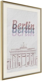 Αφίσα - Pastel Berlin - 20x30 - Χρυσό - Με πασπαρτού