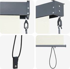 vidaXL Ρόλερ Κρεμ 200 x 250 εκ. Ύφασμα και Αλουμίνιο