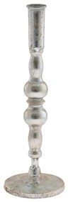 Κηροπήγιο Μεταλλικό Ασημί 9x27,5εκ. Zen Collection 24.3.49559
