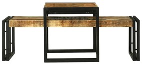 vidaXL Τραπεζάκι σαλονιού 2 pcs Καφέ 48 x 40 x 40 εκ Μασίφ ξύλο μάνγκο