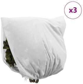vidaXL Καλύμματα Φλις Προστασίας Φυτών από Παγετό 3 pcs Λευκό