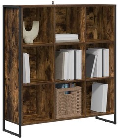 vidaXL Βιβλιοθήκη Καπνιστό Δρύς 99.5 x 30 x 108.5 εκ