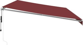 vidaXL Ηλεκτρική Αυλή 6 x 3,5 m Μπορντό 100% Πολυεστέρας