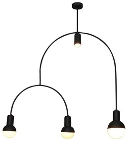 Φωτιστικό Οροφής Κρεμαστό HL-3523-4 77-3785 Christopher Black  Homelighting Metal