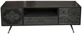 ΕΠΙΠΛΟ ΤΗΛΕΟΡΑΣΗΣ ΞΥΛΙΝΟ ΜΑΥΡΟ 150x40x55.5ΕΚ - ESPIEL - SAZ213