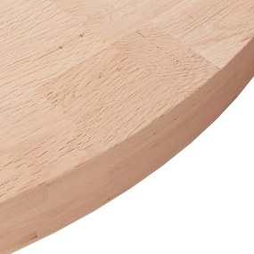 vidaXL Επιφάνεια Τραπεζιού Στρογγυλή Ø80x4 εκ. Μασίφ Ξύλο Δρυς