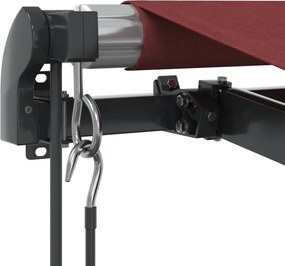 vidaXL Αναδιπλούμενη τέντα Μπορντό 400 x 350 εκ Πολυεστέρας