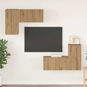 vidaXL Σετ επίπλου τηλεόρασης 4 pcs artisan δρυς 60 x 30 x 30 cm