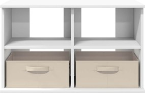 vidaXL Βάση τηλεόρασης με συρτάρι Λευκό 79 x 40 x 48 εκ