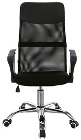 Καρέκλα γραφείου Joel II με ύφασμα mesh σε μαύρη απόχρωση 75x53x115-125εκ 61x59x123 εκ.