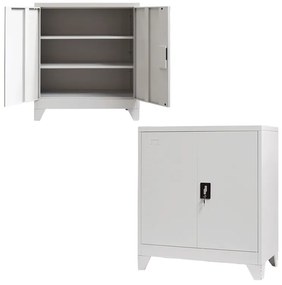 Intrahome Μεταλλικό ντουλάπι Armon Intrahome σε απόχρωση ανοιχτό γκρι 90x45x100εκ | SKU: INTRAPA-430111119