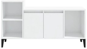 vidaXL Έπιπλο Τηλεόρασης Γυαλ. Λευκό 100x35x55 εκ. Επεξεργασμένο Ξύλο