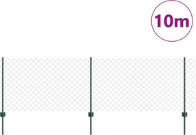 vidaXL Συρματόπλεγμα Περίφραξης με Πάσσαλο 10 x 0,8 m