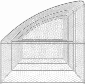 vidaXL Κλουβί Σκύλου 3 pcs Ασημί 6 x 2 x 2 m Γαλβανισμένος χάλυβας