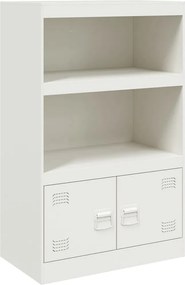 vidaXL Μπουφές Λευκός 67x39x107 εκ. από Ατσάλι