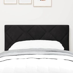 vidaXL LED Κεφαλάρι με φώτα λωρίδας LED Geometric Μαύρο 80 cm Βελούδο