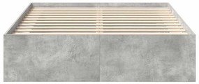 vidaXL Πλαίσιο Κρεβατιού Γκρι Σκυροδέματος 135x190 εκ. Double