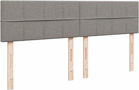 vidaXL Οθωμανικό κρεβάτι με στρώματα Taupe 180x200cm ύφασμα