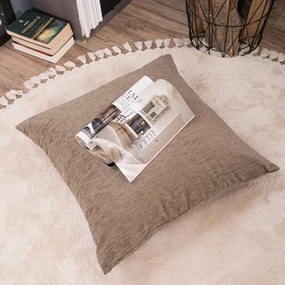 Διακοσμητική Μαξιλαροθήκη Solid 303 Beige Teoran 65Χ65 65x65cm Acrylic, Polyester