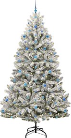 vidaXL Τεχνητό Χριστουγεννιάτικο Δέντρο Πράσινο και Λευκό 270 cm