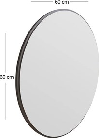 Καθρέπτης Τοίχου Μαύρο OZZE 60x2,2x60