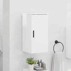 vidaXL Ντουλάπι Μπάνιου Υψηλής γυαλάδας λευκό 30 x 31,5 x 61 εκ