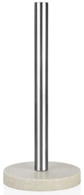 Βάση Χαρτιού Κουζίνας LBTAH-CC66137 Φ14x33cm Beige-Silver Andrea House Steel,Polyresin