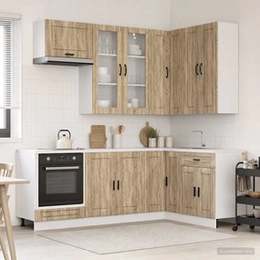 vidaXL Μονάδα κουζίνας PORTO 8 pcs Sonoma Δρυς Επεξεργασμένο Ξύλο