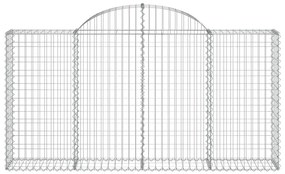 vidaXL Συρματοκιβώτια Τοξωτά 12 τεμ. 200x30x100/120 εκ. Γαλβαν. Ατσάλι