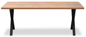 Τραπέζι Jeremy Megapap Mdf - μεταλλικό χρώμα ακακίας 200x100x75εκ.