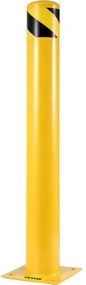 VEVOR Safety Bollard, 48 Inch Height Bollard Post, 4.5 Inch Diameter Steel Pipe Safety Bollard Post, Yellow Steel Bollard, Steel Safety Bollard with 8 Anchor Bolts, Perfect for Traffic-Sensitive Area