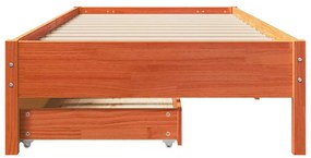 vidaXL Σκελετός Κρεβ. Χωρίς Στρώμα Καφέ Κεριού 90x200 εκ Μασίφ Πεύκο