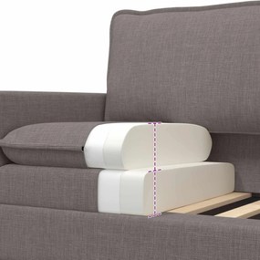 vidaXL Καναπές Taupe Ύφασμα