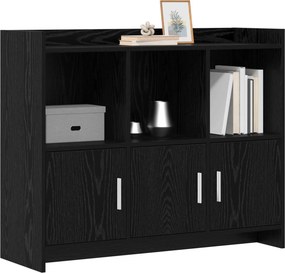 vidaXL Πλαϊνό γραφείο Μαύρη Δρυς 98,5 x 33 x 80 εκ Επεξεργασμένο Ξύλο