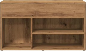 vidaXL Πάγκος Παπουτσιών τεχνίτης Δρυς 80x30x45 εκ. Επεξεργασμένο Ξύλο