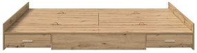 vidaXL Κρεβάτι με αποθηκευτικό χώρο artisan δρυς 200 x 200 cm