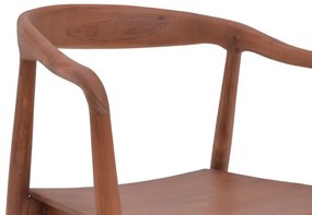 Καρέκλα - Πολυθρόνα Zonge σκελετός teak ξύλο σε καρυδί 54x57x76 εκ. 54x57x76 εκ.