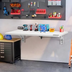 VEVOR Wall Mounted Floating Folding Table Laptop Desk Home Office 35.43x19.69 in