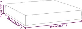 vidaXL Μαξιλάρι Παλέτας Πολύχρωμο 60 x 60 x 8 εκ. Ύφασμα Oxford