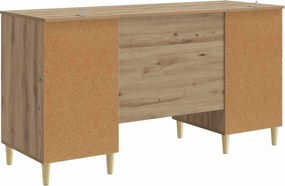 vidaXL Γραφείο Artisan Δρυς 142,5 x 50 x 75 εκ. Επεξεργασμένο Ξύλο