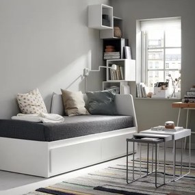 FLEKKE κρεβάτι επισκέπτη day bed 2 συρτάρια/2 στρώματα, 80x200 cm 894.959.36