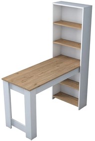 Γραφείο 893RAN2712 120x53,8x153,6cm White-Walnut
