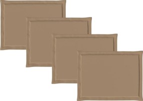 vidaXL Μαξιλάρια καθισμάτων 4 τμχ. Πολυεστέρας Taupe 47 x 36 x 2 εκ.